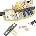 Small Foot- Construction Worker Tool Belt- 4 Piece Playset Includes Adjustable Belt, Pipe Wrench, Ratchet, Screwdriver and Spanner-Sturdy Wooden Toys- Boys and Girls Ages 3+