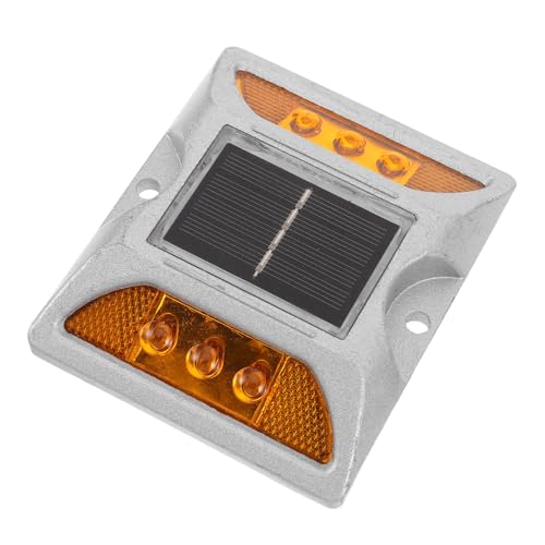 Lampe solaire extérieure jaune réfléchissant balise de chaussée