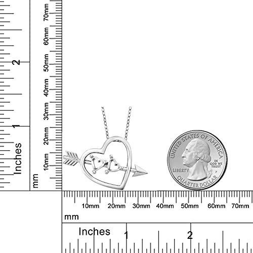 Gem Stone King 925 Sterling Silver Customized and Personalized 2 Heart Shape Gemstone Birthstone Pendant Necklace Jewelry For Women with 18 Inch Silver Chain - Image 5