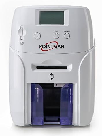 Pointman - Nuvia N30 Card Printer: Dual Hopper, Single-Sided Batch Printing with Manual Feeder and Card Stacker