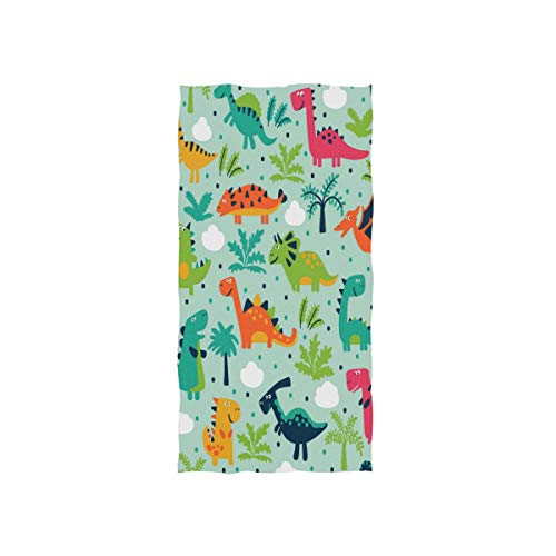 LUYISI フェイスタオル 恐竜 子供用バスタオル ふわふわ 柔らか肌触り 吸水 速乾 抗菌防臭 ギフト用 約76×38cm