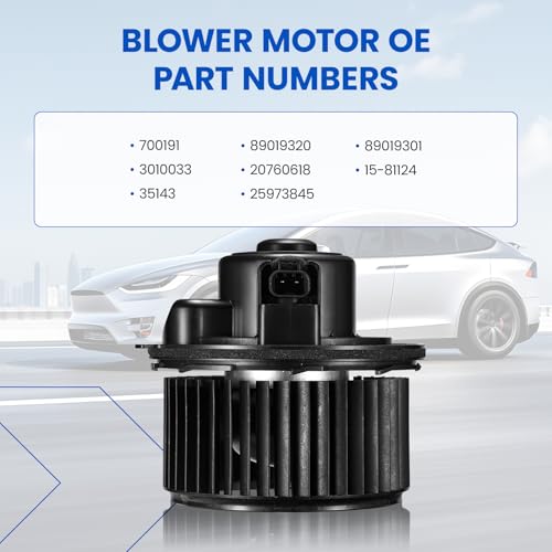 Image of HVAC Blower Motor 700191 Compatible with Chevy Avalanche /Suburban Silverado, Compatible with GMC Sierra 1500 /2500 /3500 Yukon XL 89019301 89019320 A /C Blower Motor Assembly