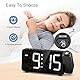 Ankilo Projektionswecker,6,4-Zoll-Digitalanzeige und -Einstellung der Projektionsschärfe Wecker,USB-Anschluss,Snooze,12/24,DST,Helligkeitseinstellung für Schlafzimmer, Decke, Wand, Kinder, Senioren