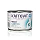 KATTOVIT - Gastro Nassfutter für Katzen | Katzen-Nassfutter zur Unterstützung des Magen-Darm-Systems | Diät-Alleinfuttermittel in der Dose für ausgewachsene Katzen. Glutenfrei | 12 x 185 g E