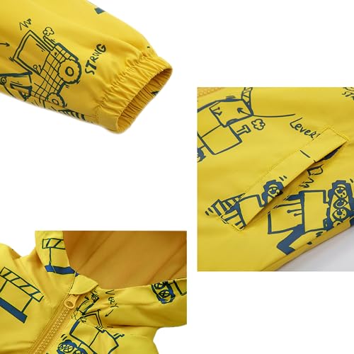 Rokka&Rolla Toddler Boys' Water-Resistant Fleece Lined Windbreaker Transitional Jacket4