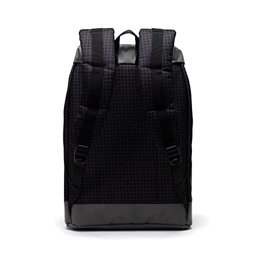 Herschel Retreat Backpack, Black Grid/Gargoyle/Sun Orange, One Size #TOP3