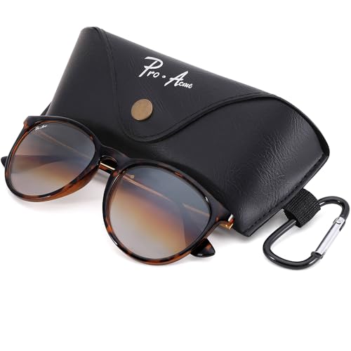 Pro Acme Retro Round Sunglasses Women Men 100% Real Glass Lens2