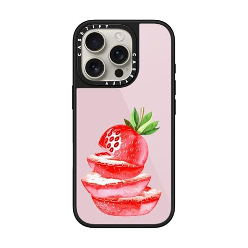 Coque iPhone 16 Pro compatible Magsafe antichoc motif fraise - 3