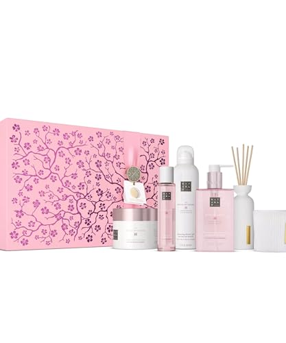 RITUALS Cofre Regalo para Mujer The Ritual of Sakura XL – Flor de Cerezo – vela aromática, jabón de manos, bruma para cabello y cuerpo, crema corporal, espuma de ducha y mini varitas aromáticas