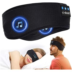 LC-dolida Schlafkopfhörer Bluetooth- Kabellos V5.2 Sport Stirnband Kopfhörer Musik schlafen HD Stereo Lautsprecher…