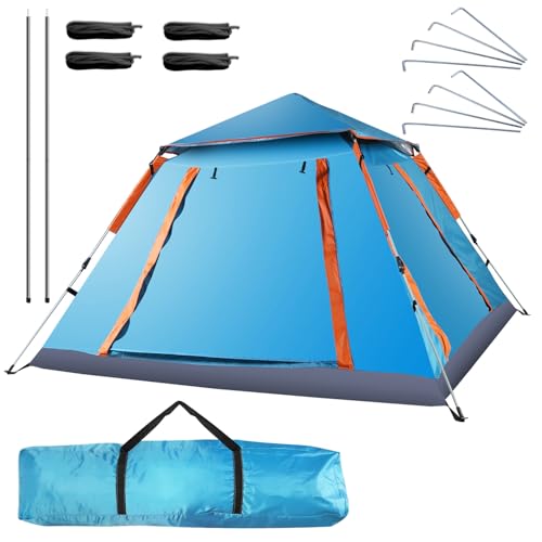 Carpa instantánea para camping 4-5 personas azul miniatura 1