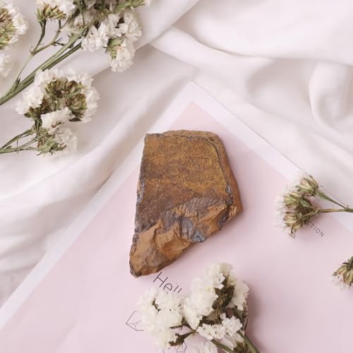 Image of Blue Tiger Eye Raw Stone (200 Gm) | Natural Healing Crystal for Calm Mind & Communication | Natural Stones for Meditation & Reiki | Decorative Raw Crystals for Spiritual Home & Office Decor (2-4 Pcs)