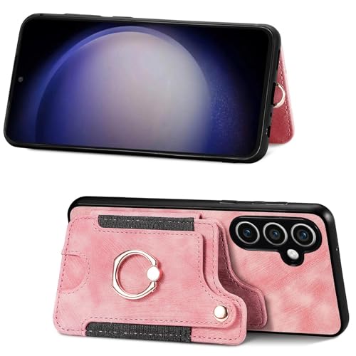 Coque Samsung S23 FE antichoc avec fentes cartes et support vidéo rabattable intégrés