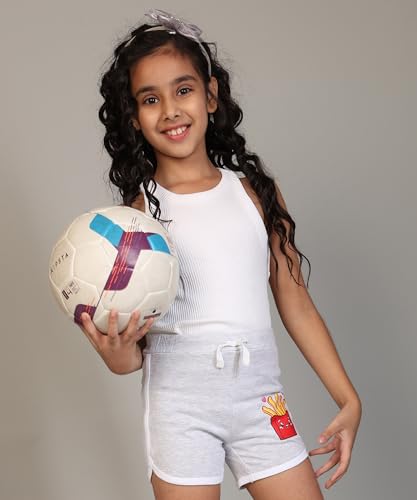 Image of KYDA KIDS Girls 100% Pure Cotton Printed Shorts | Regular Fit Soft Breathable Summer Wear | Multicolor Kids Shorts (Pack of 3)