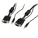 6 ft Coax High Resolution Monitor VGA Cable w/ Audio - HD15 M/M