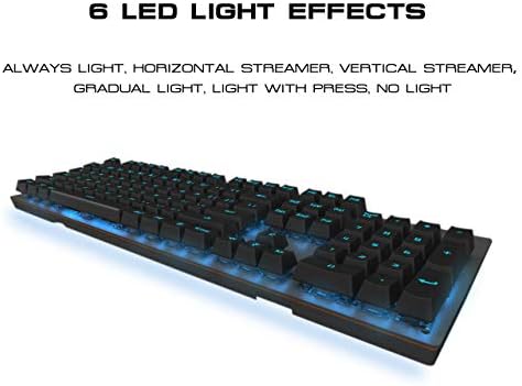 MOTOSPEED 2.4GHz Wireless/USB Wired Mechanical Keyboard 104Keys RGB Led Backlit Blue Switches Gaming Keyboard for Gaming and Typing,Compatible for Mac & PC