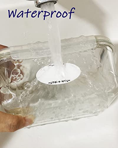 500 Pcs Removable Freezer Labels Jar Canning Labels Stickers, 1 X 2 Inch Self-Adhesive Oval Food Storage Stickers, Bottle Labels For Cosmetic Handmade Gifts Mason Jars, Easy Clean Leaves No Residue #TOP2