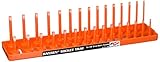 Hansen Global Hansen 3806 3/8' Drive Metric Regular & Deep Socket Holder - Orange