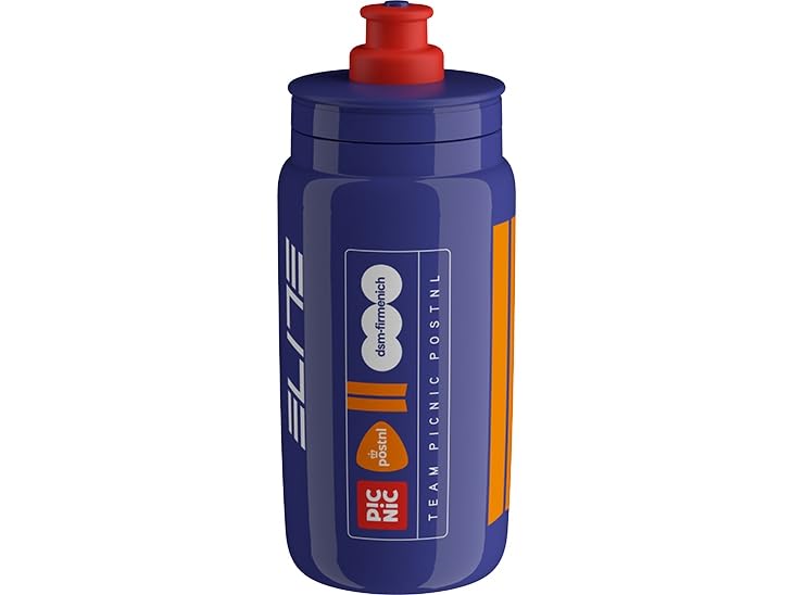ELITE Fly Team Water Bottle 2025 – Team Picnic PostNL – 550ml – Official WorldTour Team Edition Cycling Bottle – Lightweight & BPA-Free – For Road Bike, MTB & Gravel Cycling — image 1