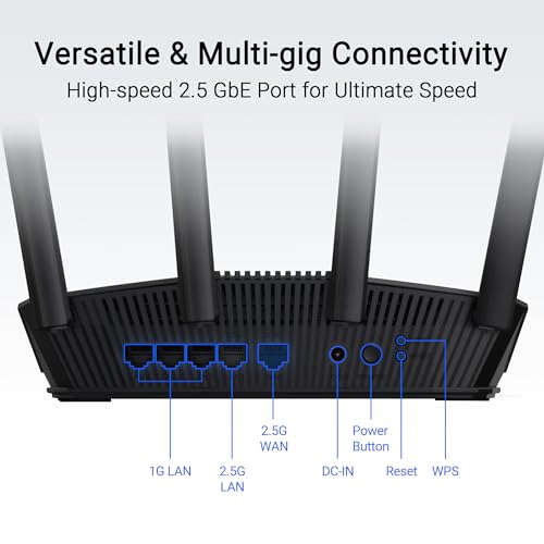 Image of ASUS RT-BE59 WiFi 7 Router - Dual-Band, 5 Gbps, 2.5G, Mesh + VPN Compatible