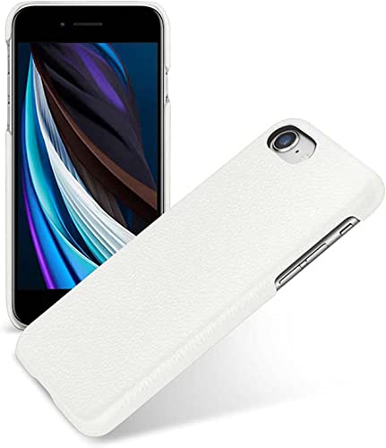 Étui iPhone SE 2020 cuir véritable antichoc pour écran 4,7 pouces litchi