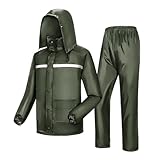 [Fomte] レインウェア 上下セット 男女兼用 防水防風 大きいサイズ レインバイザー付き レインコート リュック対応 超撥水 軽量 バイク 自転車 通気メッシュ メンズ 豪雨対応 梅雨対策 登山 レインスーツ 雨具 通勤 通学