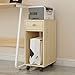 HEAIQI Computer Stand Pc Stand Mobileable CPU Main Cabinet Wooden Office Rack Desktop Case Placement Storage Rack Printer Shelf Computer Tower Stand Printer Stand(A)