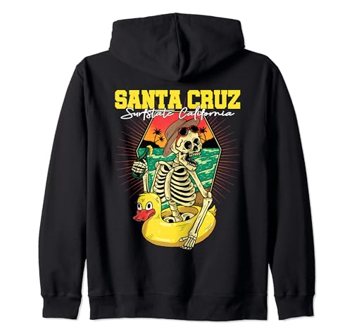 Vintage Surfer California I Retro Santa Cruz California Sudadera con Capucha