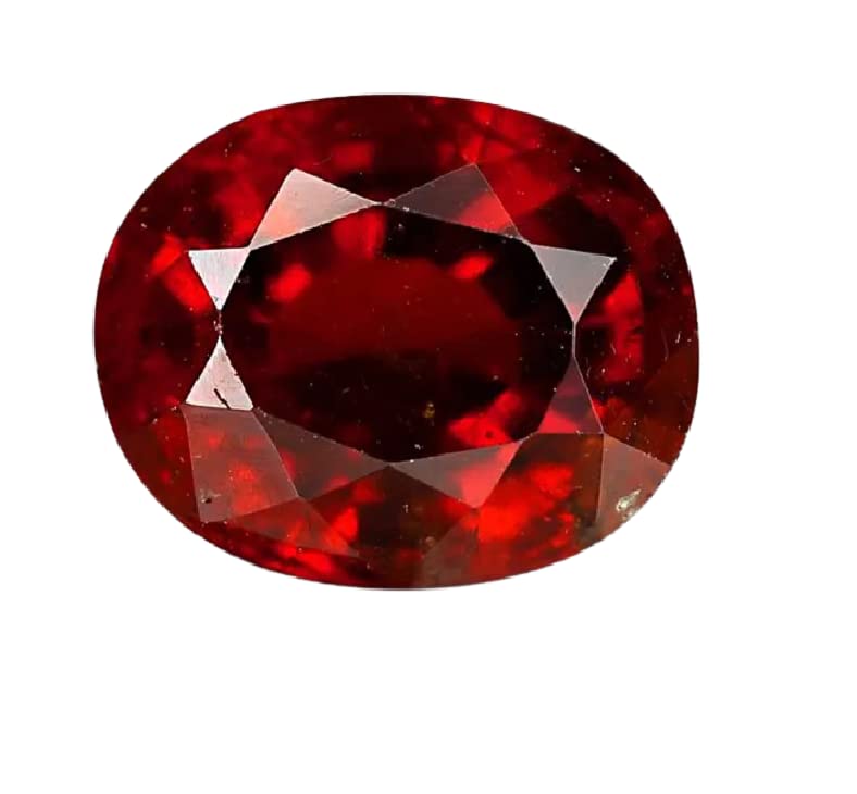 Pierre hessonite naturelle 14,50 carats bague argent astrologie gomed