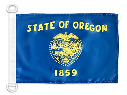 AZ FLAG Oregon Nautical Flag 18'' x 12'', US state of Oregon flags 30 x 45 cm, Banner 12x18 in for boat — image 1