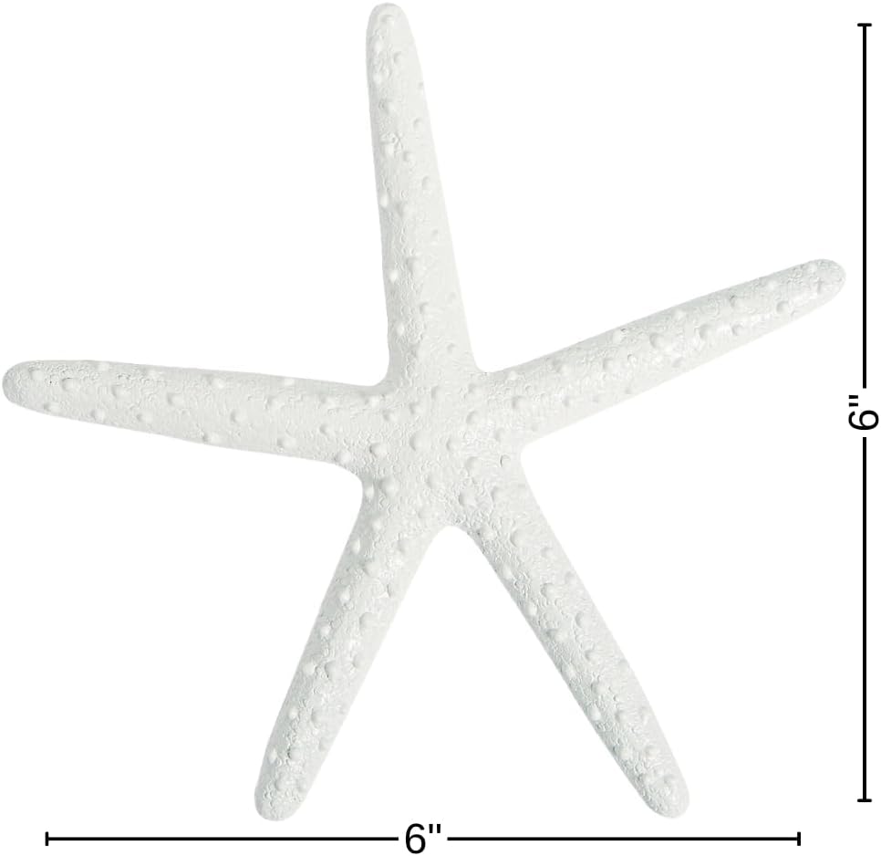 Fun Express White Artificial Starfish - Set of 12 - Beach Party, Destination Wedding and Nautical Home Decor