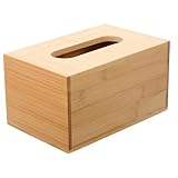 Ipetboom Fazzoletti Rettangolare in Bambù Scatola Portasalviette Casa e Ufficio Contenitore per Fazzolettini Naso e Salviette Design Compatto e