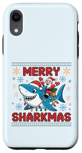 Merry Sharkmas AO[Z[^[ T^ CfBO V[N Cgt X}zP[X iPhone XR p