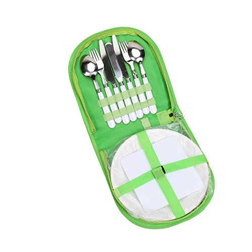 Chengsan Outdoor-Geschirr-Set, tragbares Reise-Set, Picknick-Set für 1-2 Personen, Camping-Geschirr, perfekt für Wandern, Outdoor, Reisen, Picknicks Cover