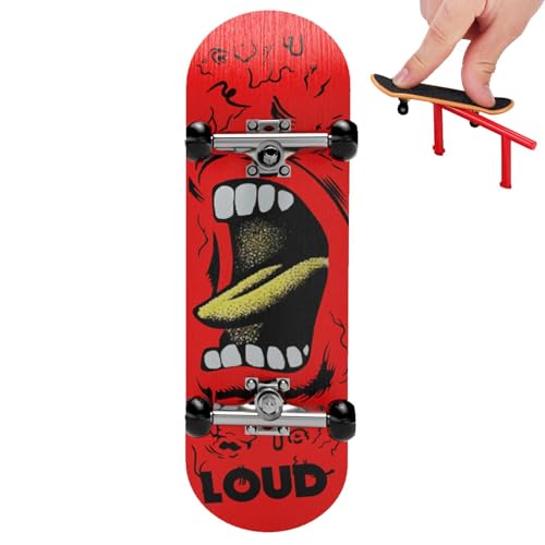 Sucritude 9.9cm Creative Relax Skateboard De Madera Finger Skate, Monopatin Dedos Profesional, Finger Toys Antiestres, Profesionales Mini Monopatín para Niños O como Decoración