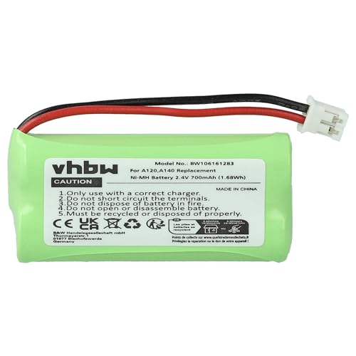 vhbw NiMH Akku 700mAh (2.4V) kompatibel mit schnurlos Festnetz Telefon Siemens Gigaset A260 Trio, A265, A345 Ersatz für V30145-K1310-X359, V30145-K1310-X383.