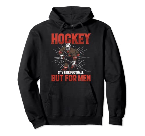 Hockey sobre hielo como fútbol para hombres Stick Puck Team Coach Goal Sudadera con Capucha