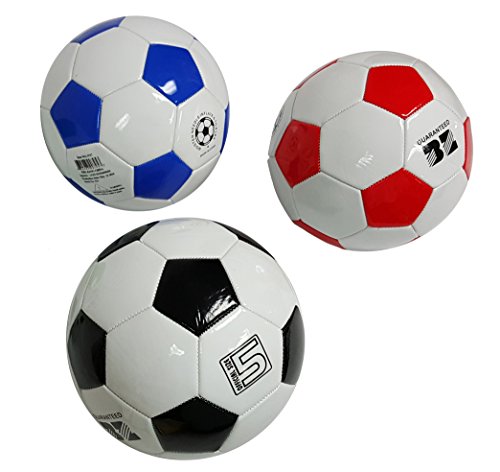 2 Pack - Soccer Ball - Regulation Size 5 Traditional Pattern Asst'd Colors Practice Vinyl Budget Futbol