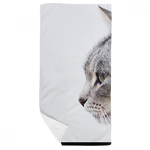 Serviette de bain chat multicolore drap de toilette doux 35x70cm - 2