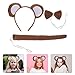 BESTOYARD 9-Piece Monkey Costume Set for Kids Includes Ear Headband Tail Bow Tie Animal Dress-up Accessories for Halloween Parties and Playtime Size 9.44X6.69X3.54 Inches