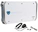 Rockville RXM-F4 Marine 4 Channel Amplifier 2400 Watt/1200w RMS+PA Microphone