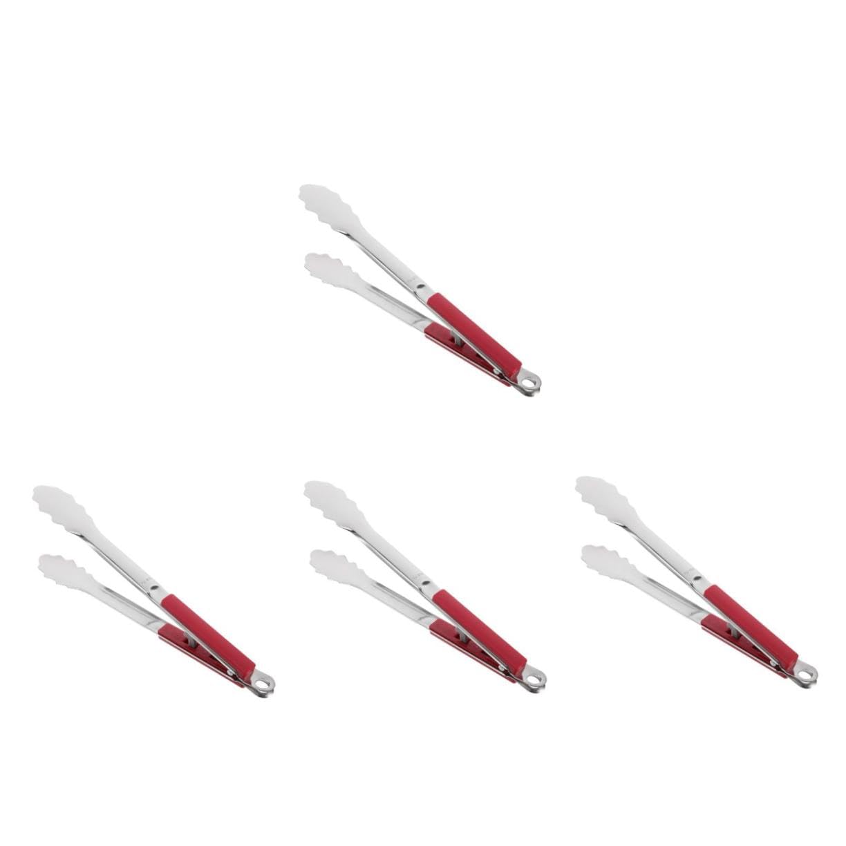 TOYANDONA 4 Pinzas Para Pescado A La Parrilla Ensalada Carne Parrilla Al Aire Libre Pinzas Para Servir Alimentos Largas Para Servir De Acero Inoxidable Para