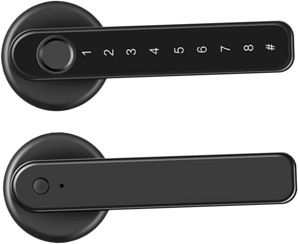 Fingerprint Keyless Latch Touch Keypad Lock for Front Door Security Easy to Install