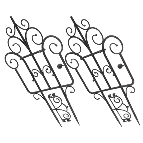 GLEAVI Petite Clôture Décorative en Plastique 40X22 CM Lot de 2 Panneaux pour Bordure Jardin Extérieur Terrasse et Protection Plantes