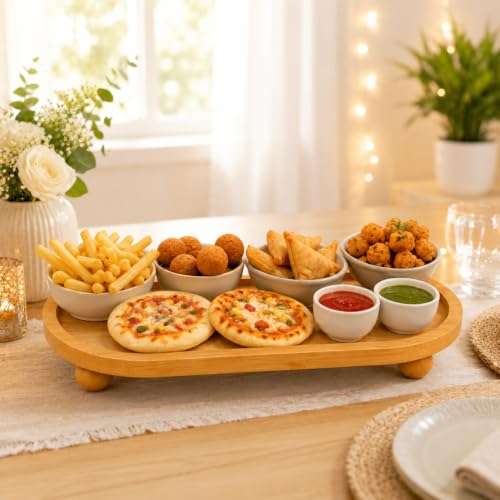 Image of CURATED CART Wooden Display Riser, Pedestal Stand for Bathroom Decor, Kitchen Counter Shelf Spice Rack Organizer, Plant Stand, Display Shelf for Cosmetics (PedaStal-Oval-28CM)