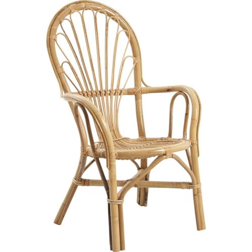 AUBRY GASPARD - Fauteuil Manau Exelum Campagne Chic - H103 x L57 x P67 cm - Assise 42 cm - 5 kg - Supporte 100 kg - Finition Artisanale - pour Jardin/Véranda