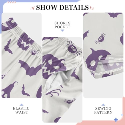 Boys' Pants Halloween Funny Pumpkin Lanterns Long Bottoms Jogger Pants Elastic Waist Trousers with Pockets S-XL4