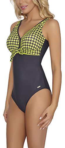 Preisvergleich Produktbild aQuarilla Damen Badeanzug G5Y1N1 (Graphite / Grün, 40)