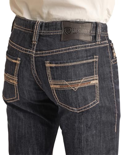 Rock & Roll Denim Revolver Reflex Pleather Embroidered Jeans4