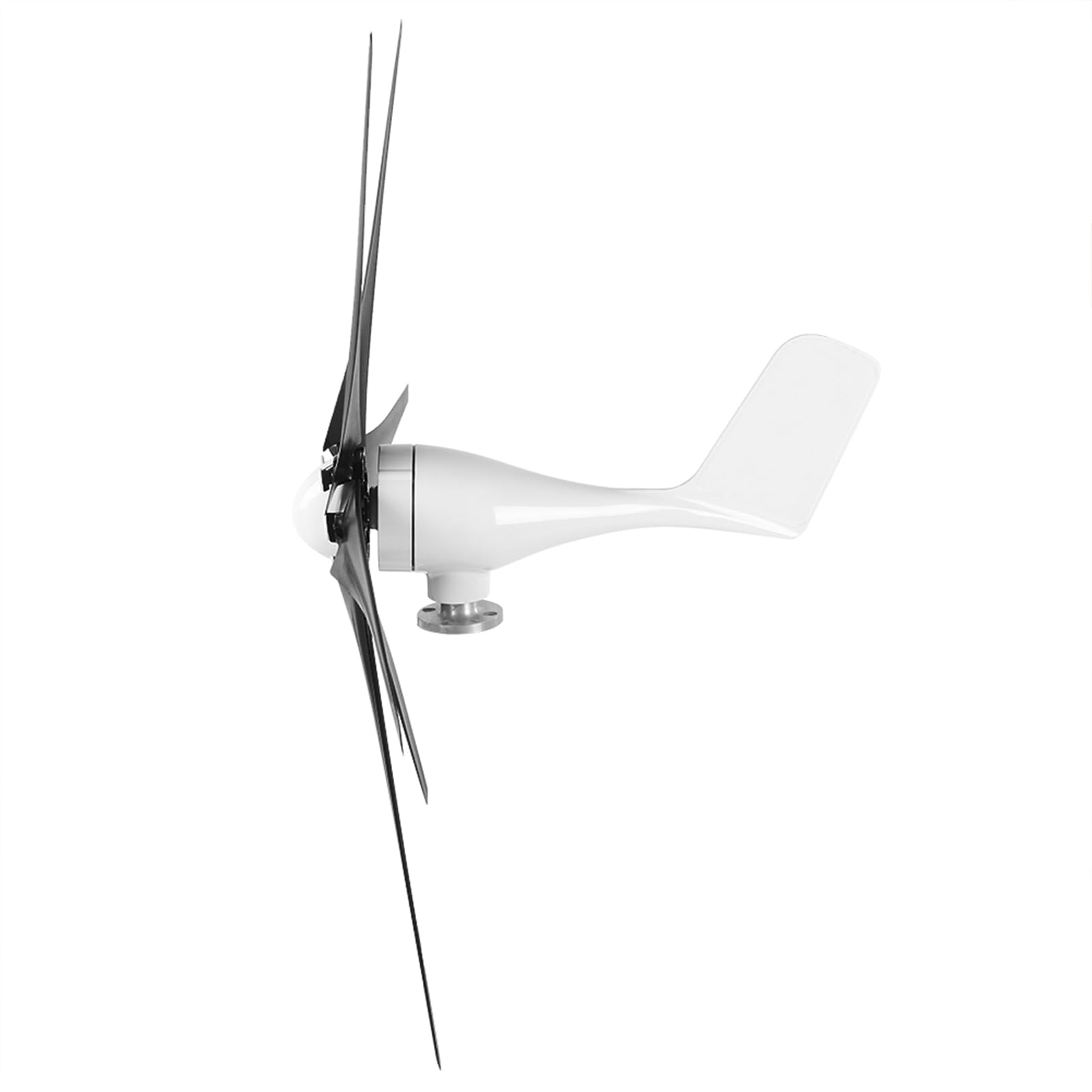FTVOGUE Generador de Viento, Mini Generador de Turbinas Eólicas de 200 W, 12 V, Alternador Trifásico de 6 Palas de Plástico de Aleación, Rueda de Viento de 1,2 M para Uso Doméstico, Granja, Barco